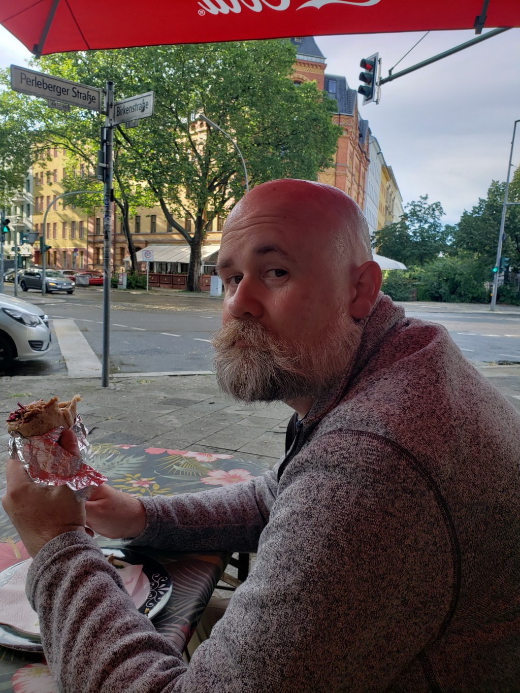 Sitting in Berlin eating a&nbsp;Kabob